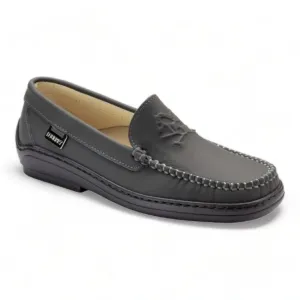 2633 - Gray Sahara Leather Soft Loafer for Girl by London Kids