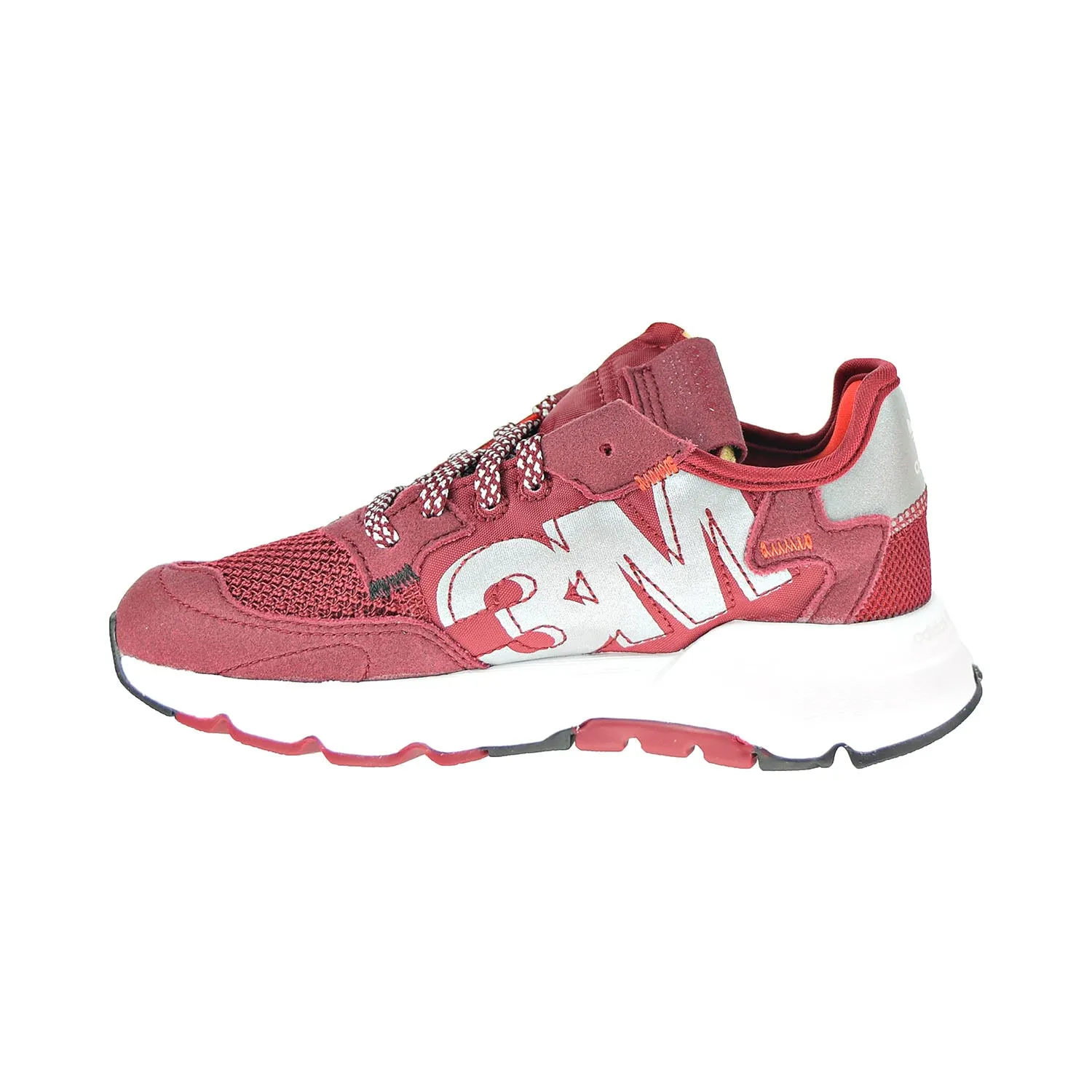 Adidas Nite Jogger Little Kids' Shoes Collegiate Burgundy-Cloud White
