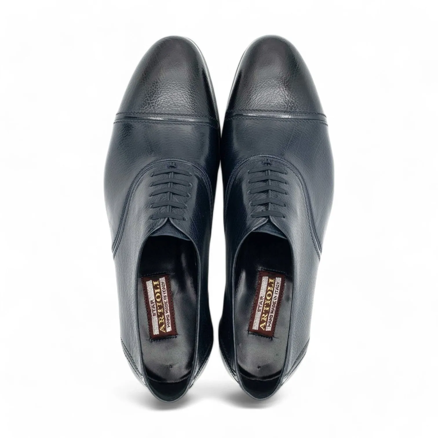 Artioli Ludovico Men's Shoes Full Grain Leather Classic Cap-Toe Oxfords (ART1064)