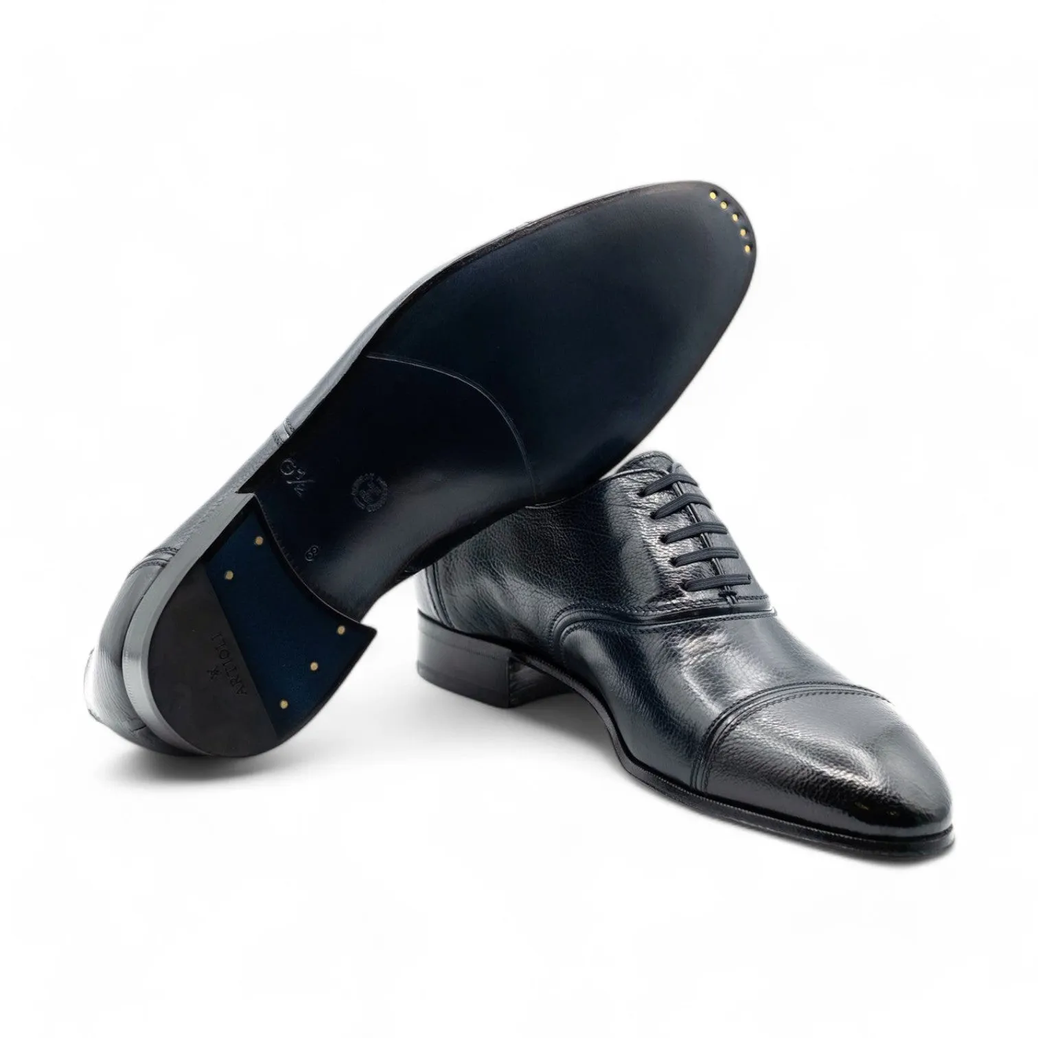 Artioli Ludovico Men's Shoes Full Grain Leather Classic Cap-Toe Oxfords (ART1064)