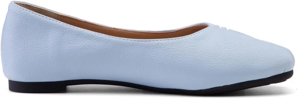 Ballet Flats for Womens Girls Square Toe Soft Comfortable Slip On Ballerina Walking Loafers Dress Shoes