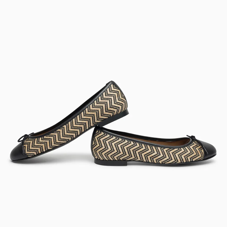 Belle Raffia Ballet Flat