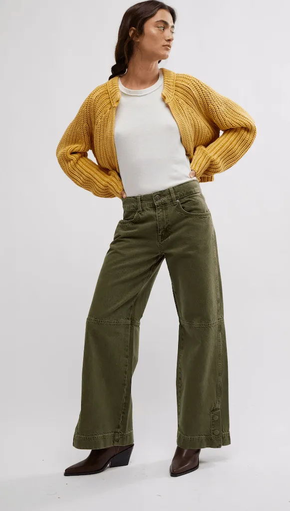 Benji Relaxed Wide Leg Army