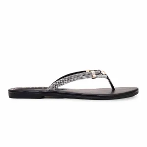 Black Casual Chappal CL1571