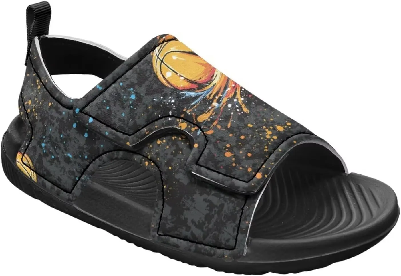 Boys Flame Sandals Kids Open Toe Outdoor Hiking Sandals Lightweight Athletic Beach Water Sport Shoes Adjustable