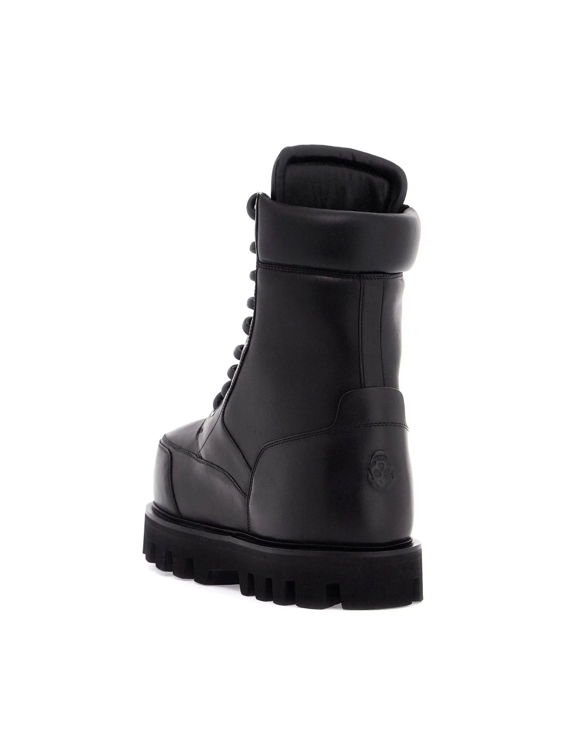 Bulky Leather Combat Boots