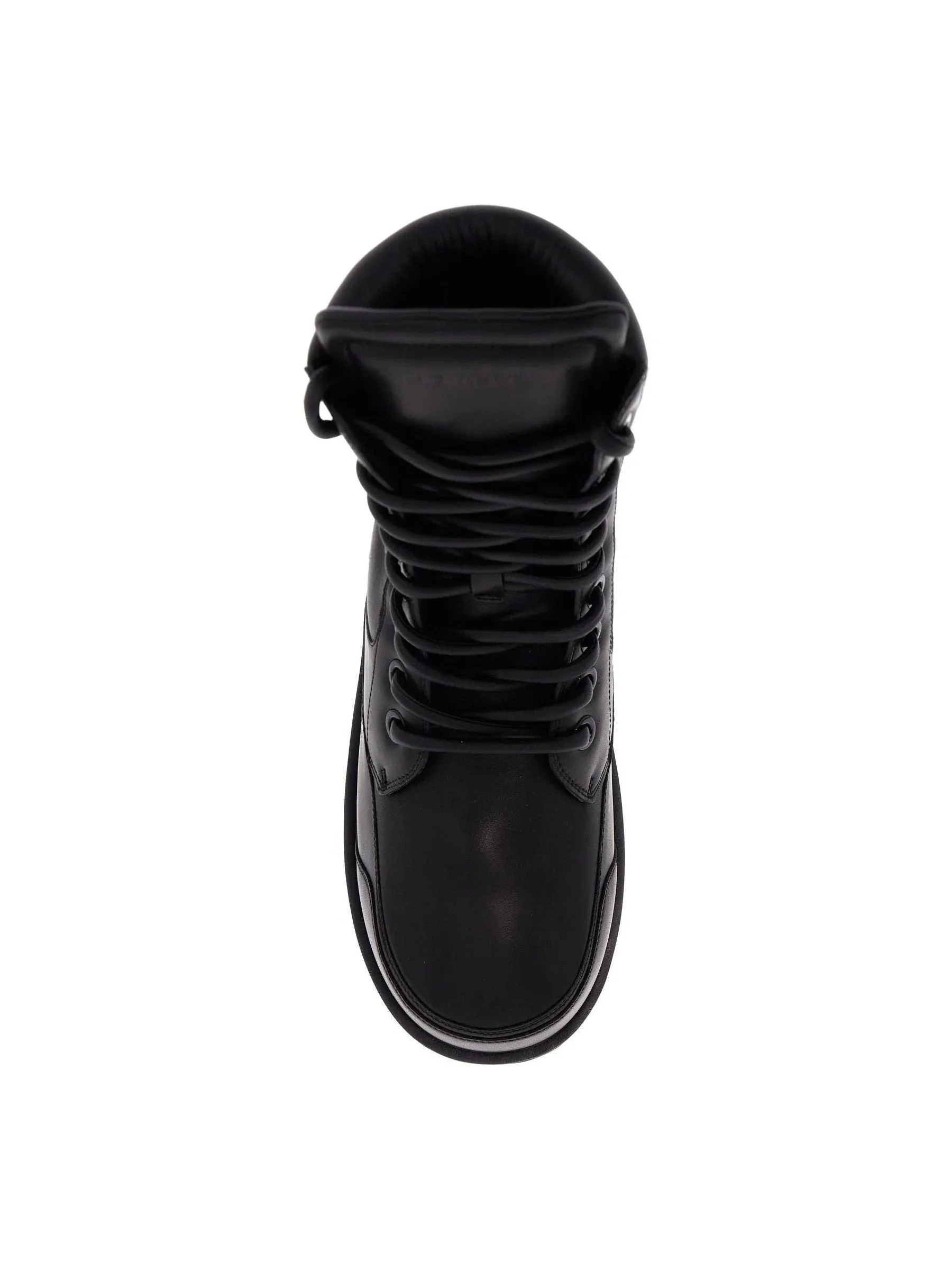 Bulky Leather Combat Boots