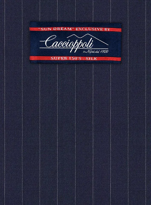 Caccioppoli Sun Dream Sodina Navy Blue Wool Silk Jacket