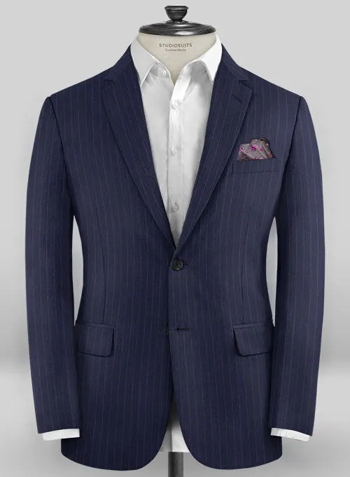 Caccioppoli Sun Dream Sodina Navy Blue Wool Silk Jacket