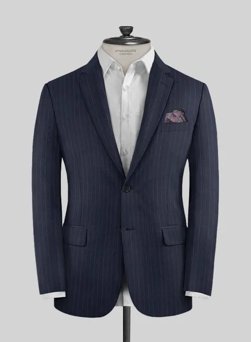 Caccioppoli Sun Dream Sodina Navy Blue Wool Silk Suit