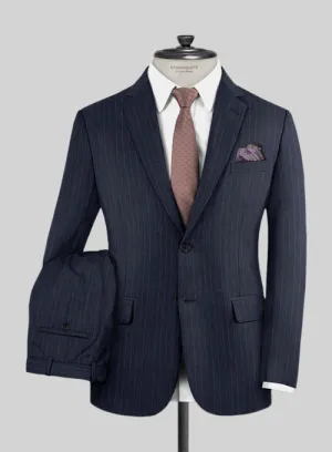 Caccioppoli Sun Dream Sodina Navy Blue Wool Silk Suit