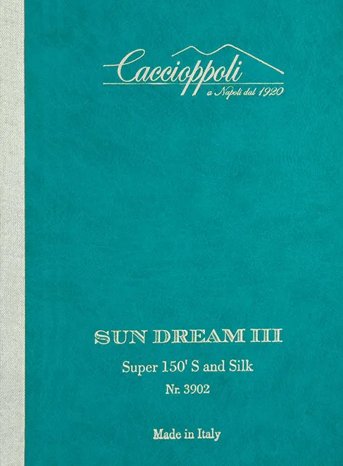 Caccioppoli Sun Dream Sodina Navy Blue Wool Silk Suit