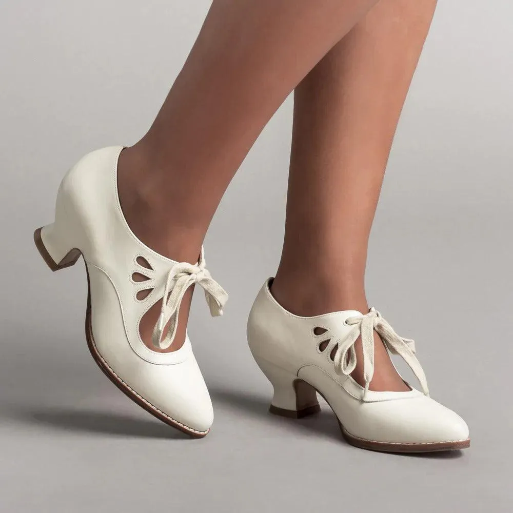 Chic Lace-Up Hollow High Heel Casual Footwear