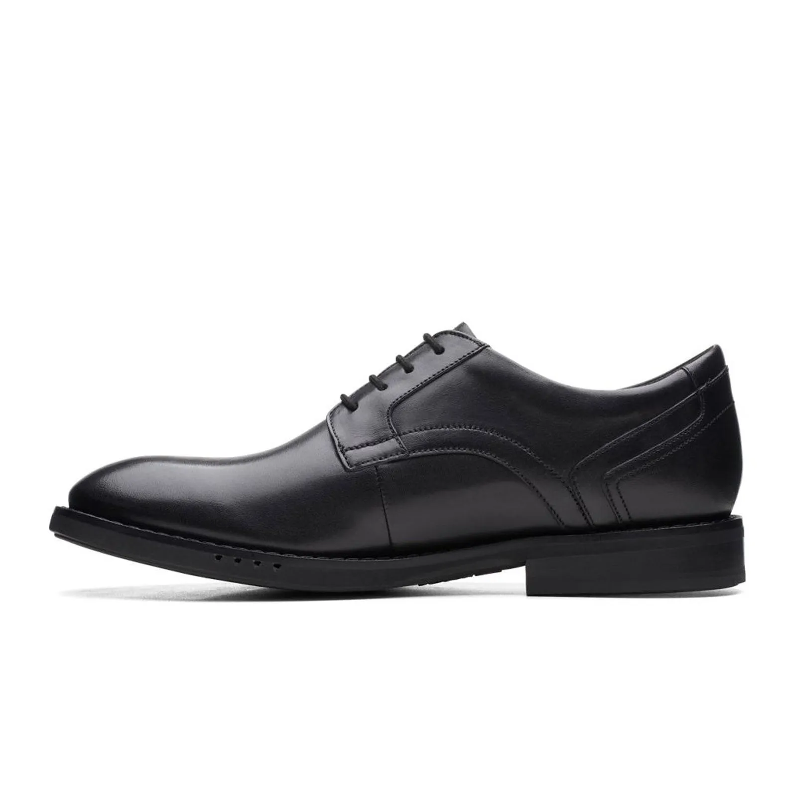 Clarks Un Hugh Lace Oxford (Men) - Black Leather