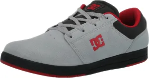 DC Boy's Unisex-Child Crisis 2 Skate Shoe, Grey/RED, 1 Little Kid