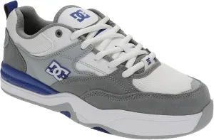 DC Men's Ascend Skate Shoe, White/Grey/Blue, 14