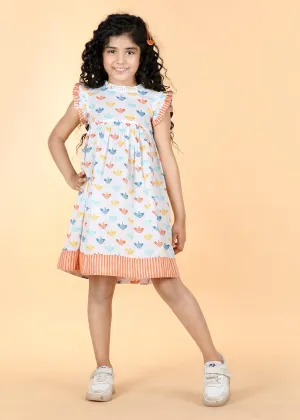 Dove Multi Cotton Meera Dress Girls (6 Months-12 Years)