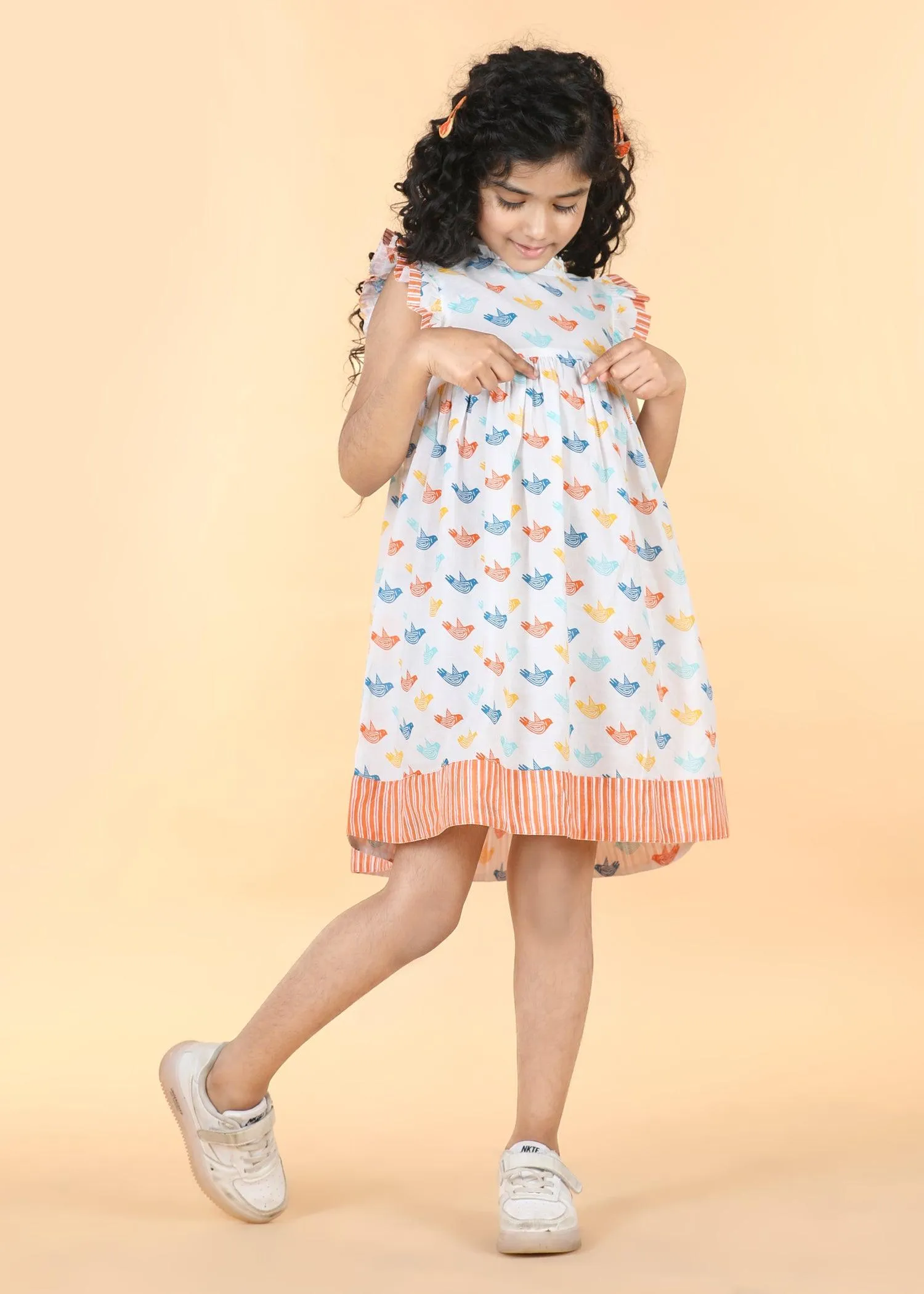 Dove Multi Cotton Meera Dress Girls (6 Months-12 Years)
