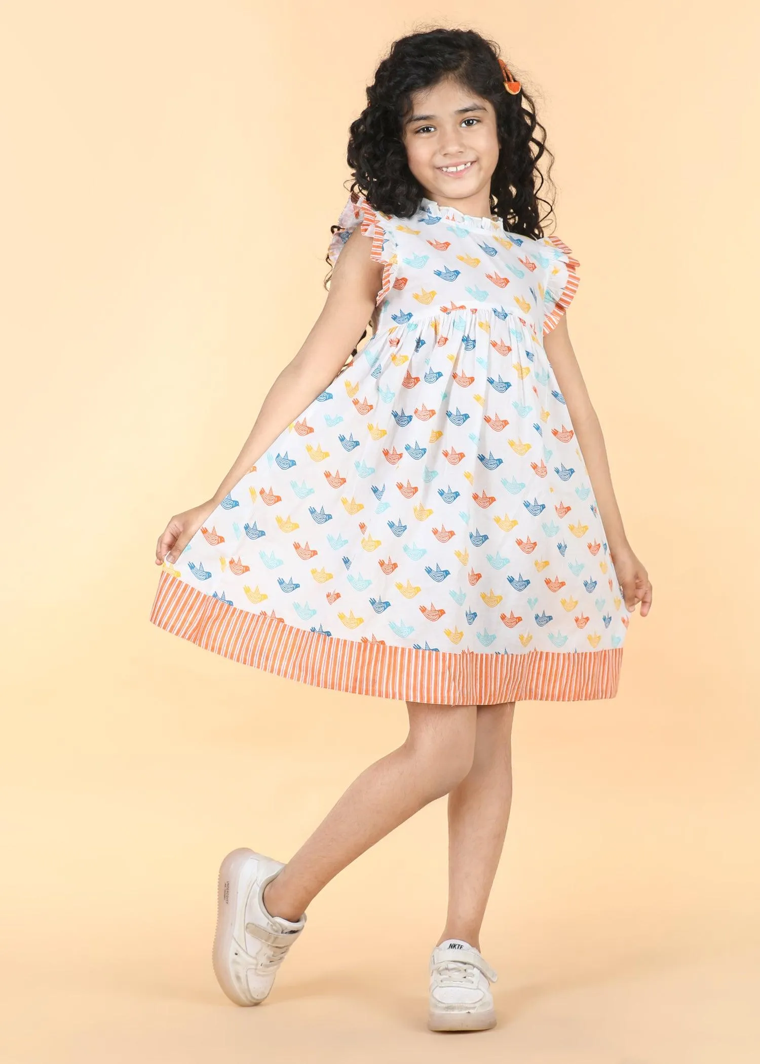 Dove Multi Cotton Meera Dress Girls (6 Months-12 Years)