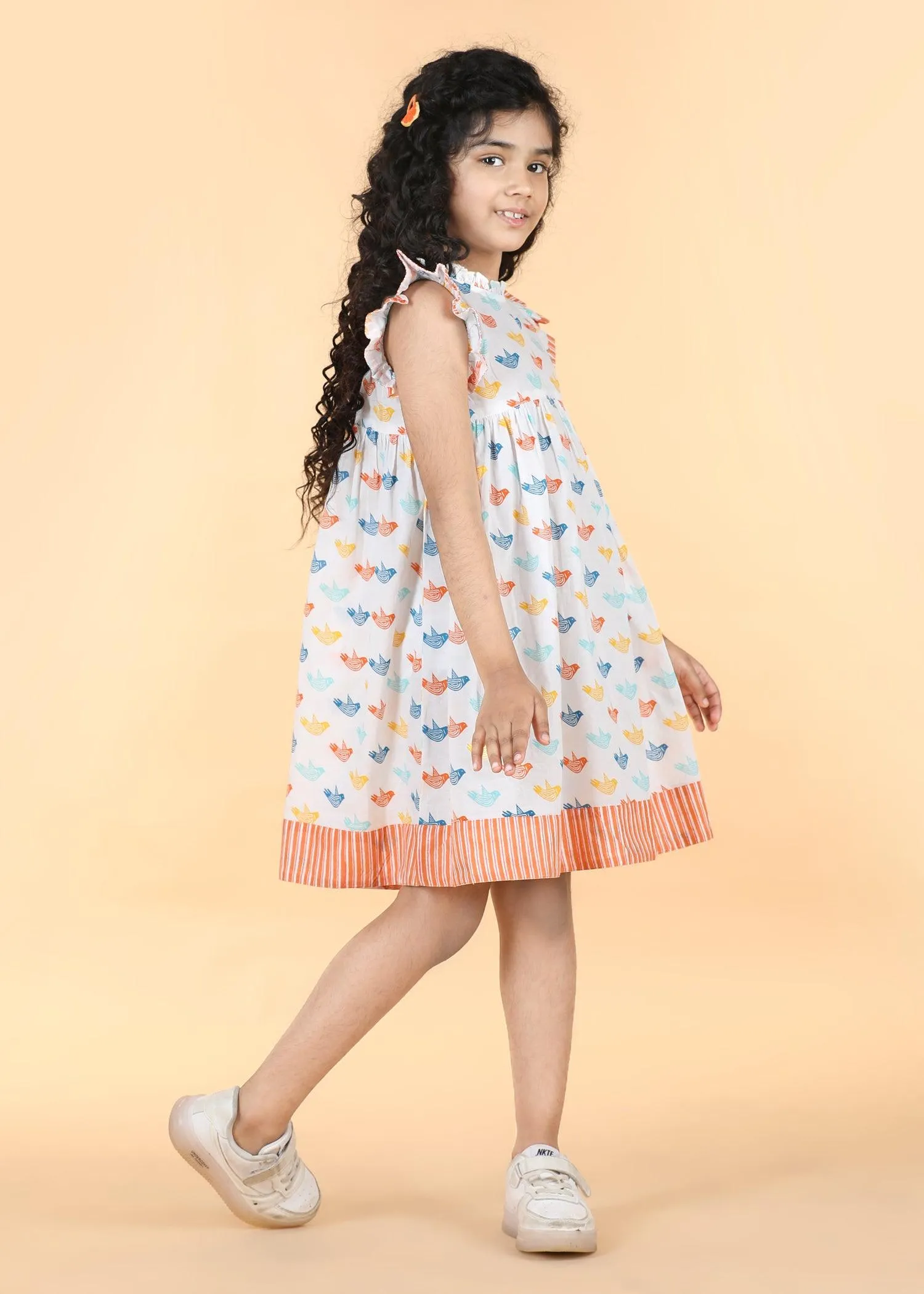 Dove Multi Cotton Meera Dress Girls (6 Months-12 Years)