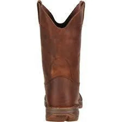 Durango Rebel DB5444 Men's 11" Brown Pull-On Western Cowboy Boots