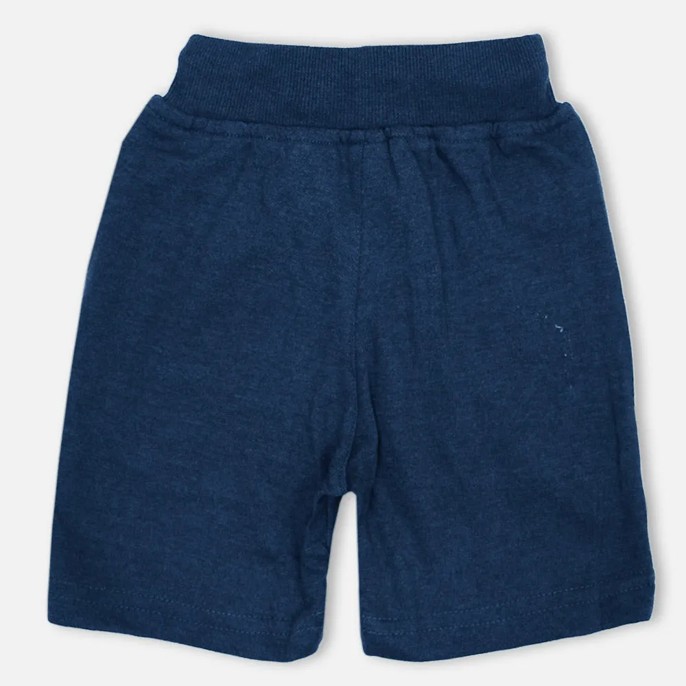 Elasticated Waist Shorts- Blue, Grey & Black