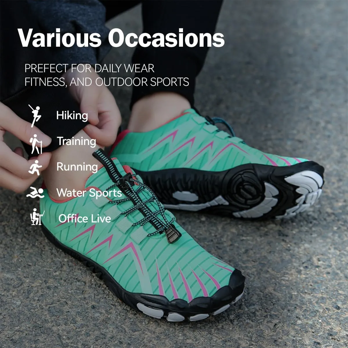 Explorer Max Non-Slip Ultra-Light Barefoot Shoes Mens Trail Running Shoes Wide Toe Box Barefoot Sneakers