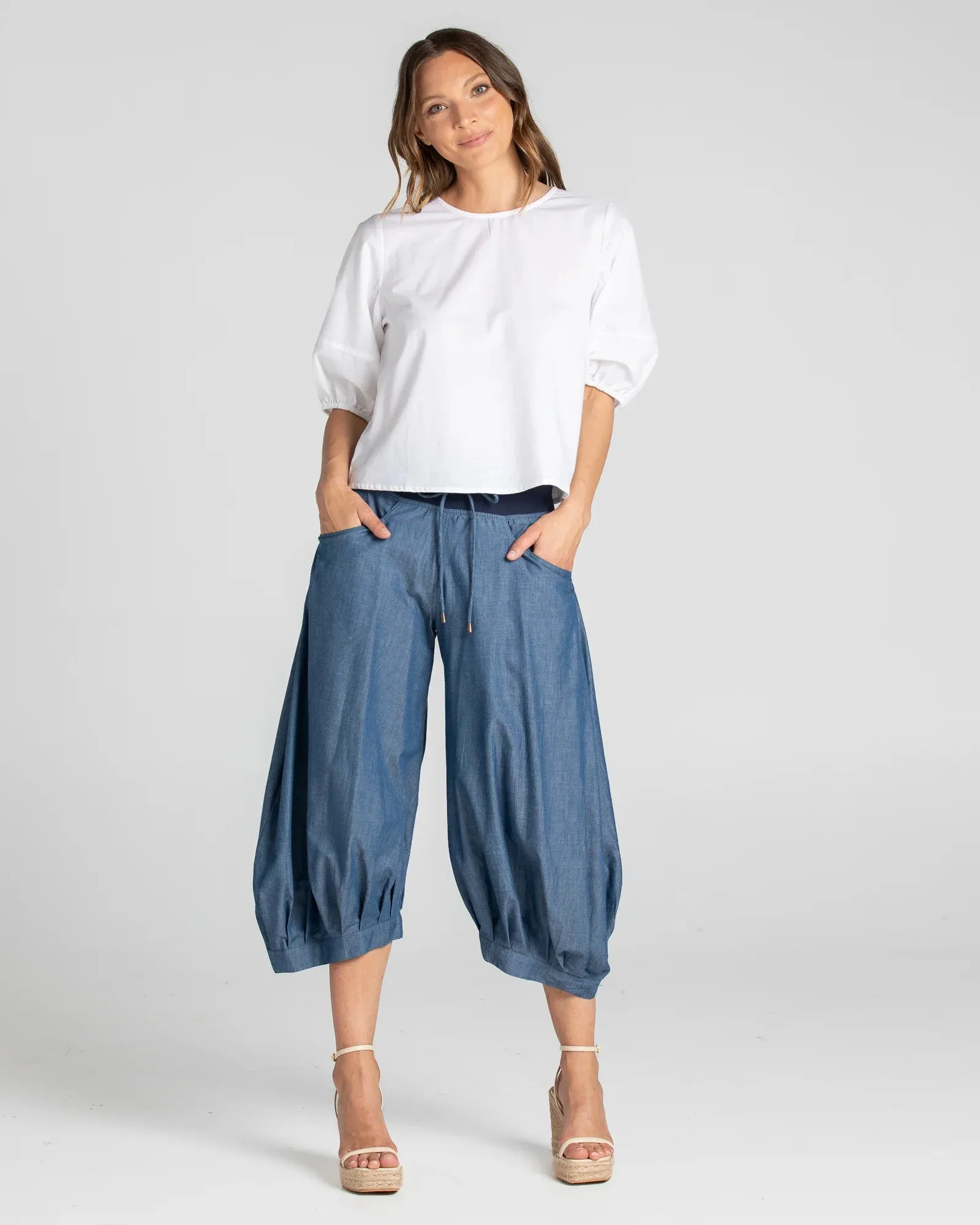 Guru Pant Basic - Blue Chambray