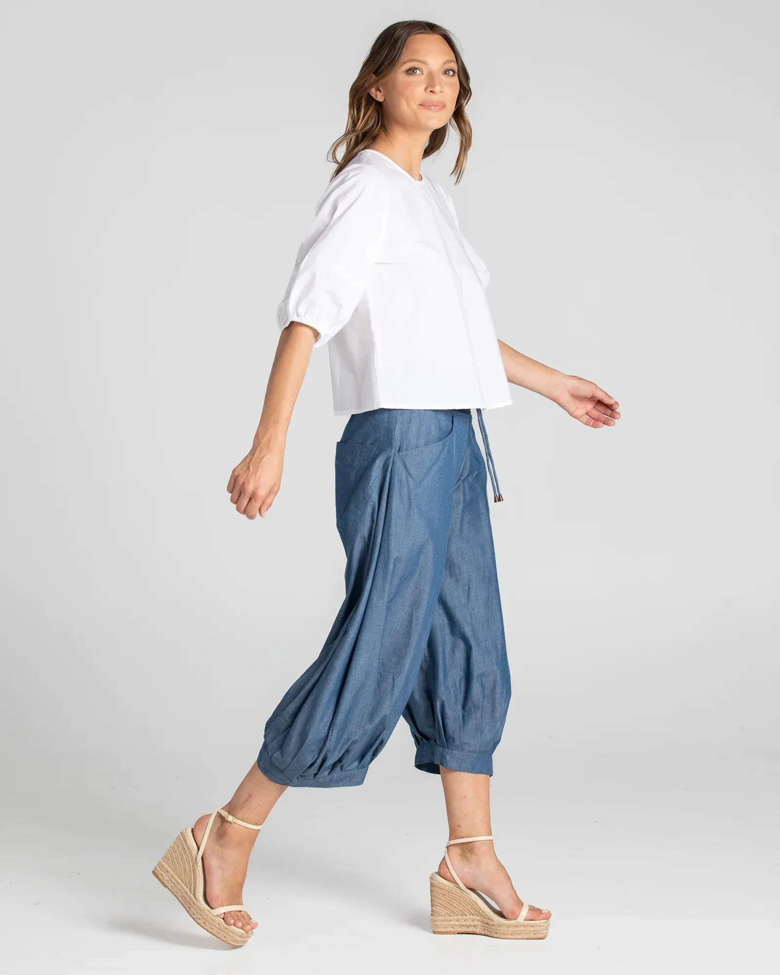 Guru Pant Basic - Blue Chambray