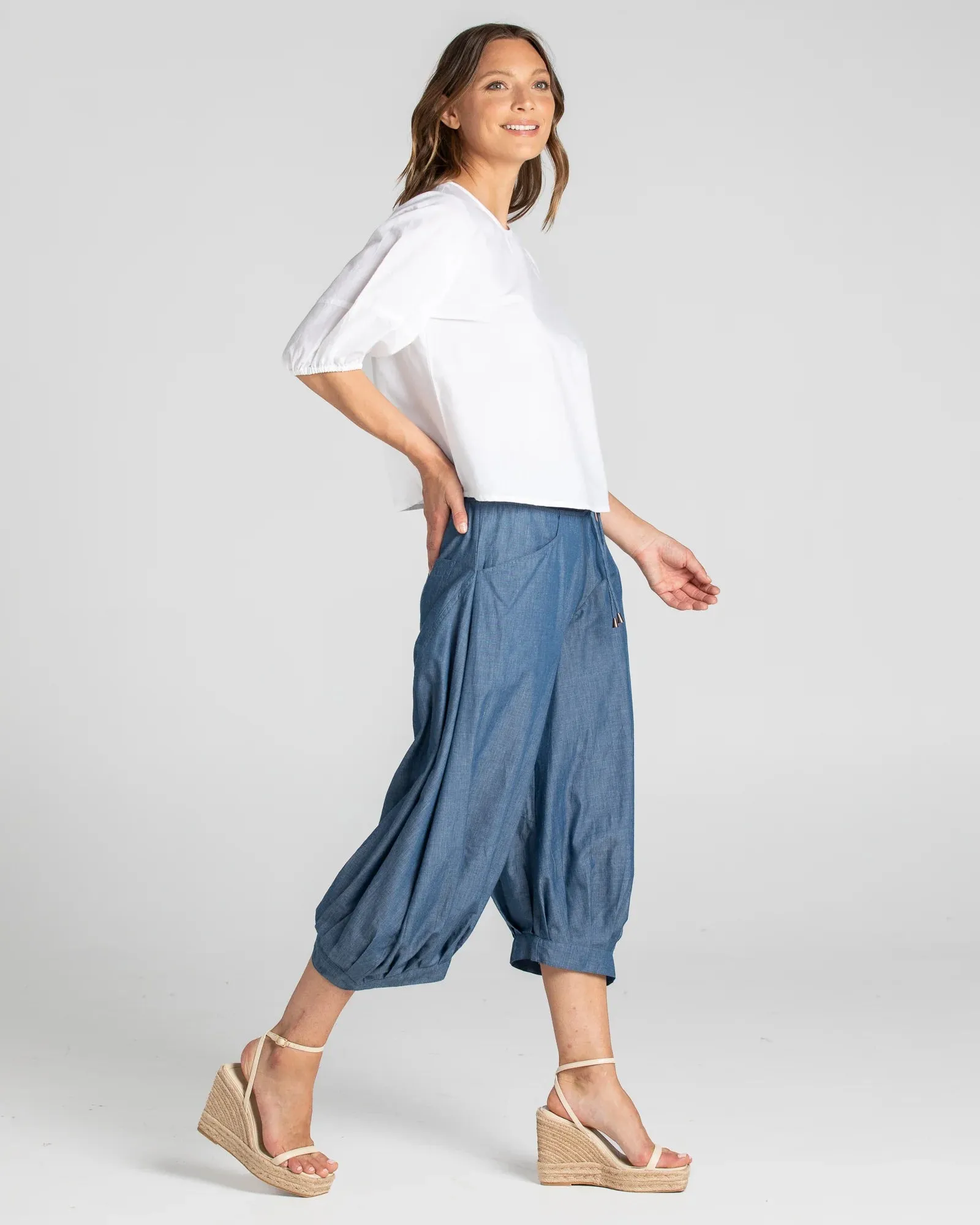 Guru Pant Basic - Blue Chambray