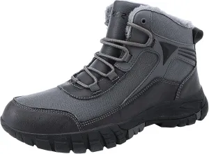 Hiking Boots for Teen Boys, Waterproof Boots Cold Weather Insulated Fur Boots Outdoor Work Boots Women's Winter Boots