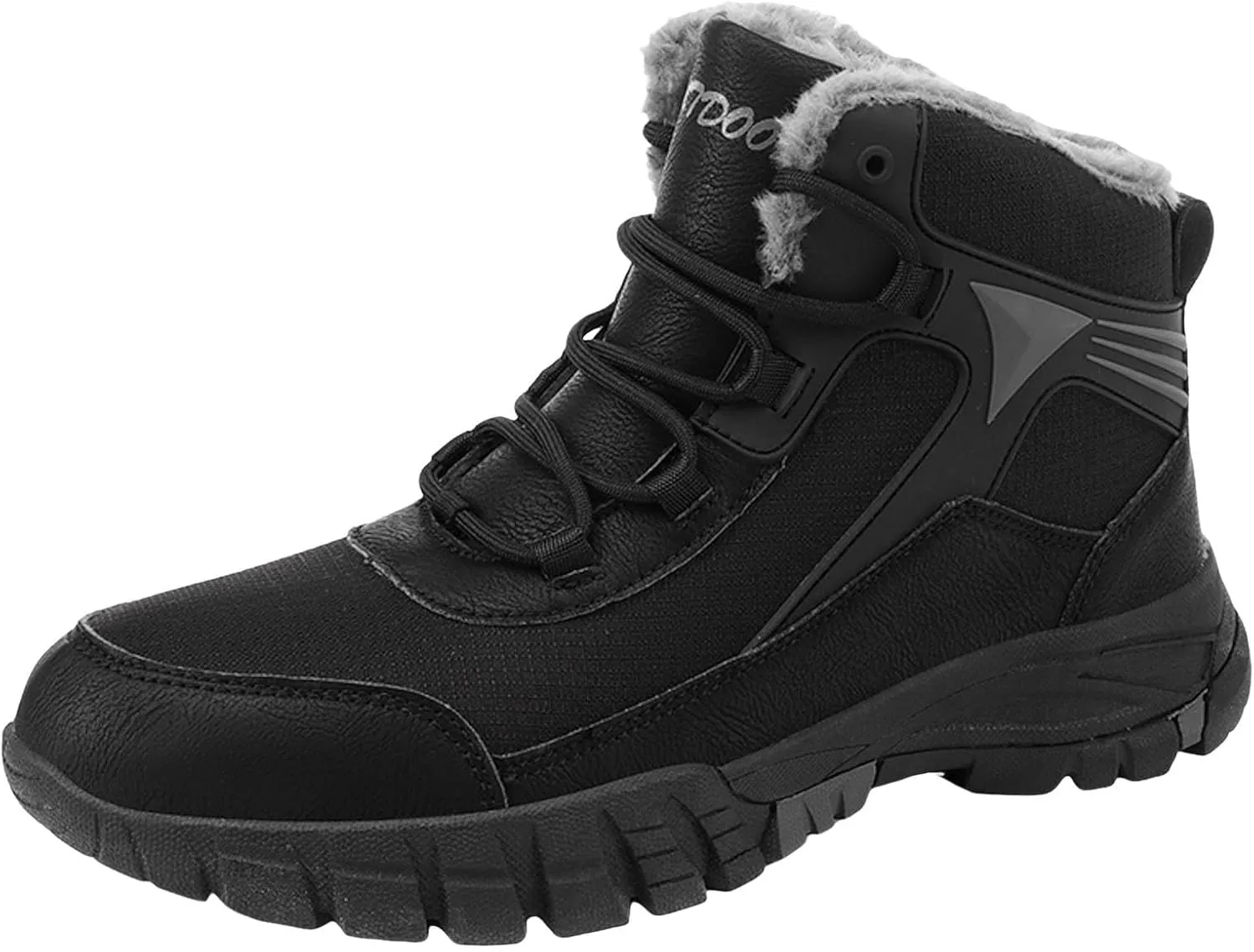 Hiking Boots for Teen Boys, Waterproof Boots Cold Weather Insulated Fur Boots Outdoor Work Boots Women's Winter Boots