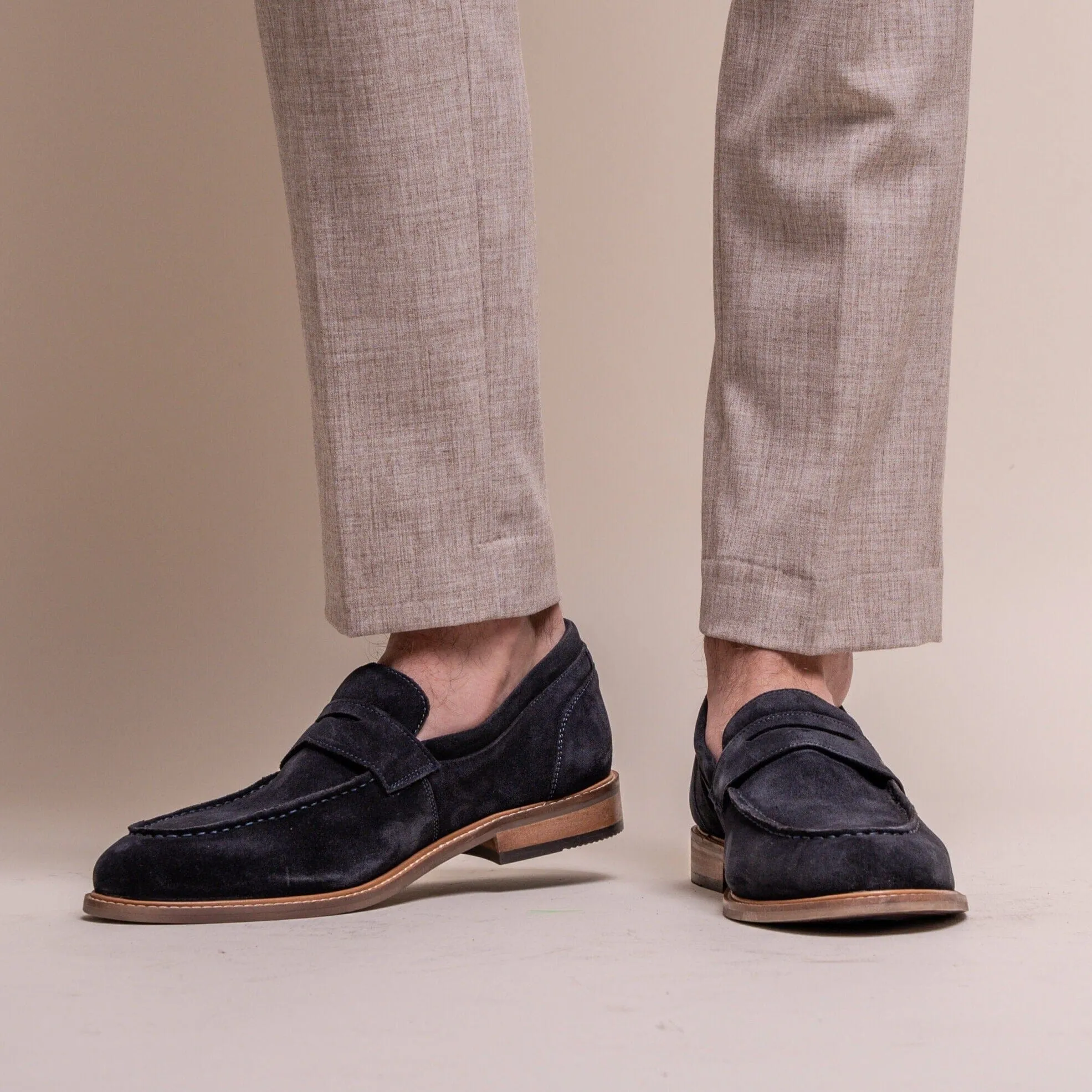 Jordan Navy Suede Loafers