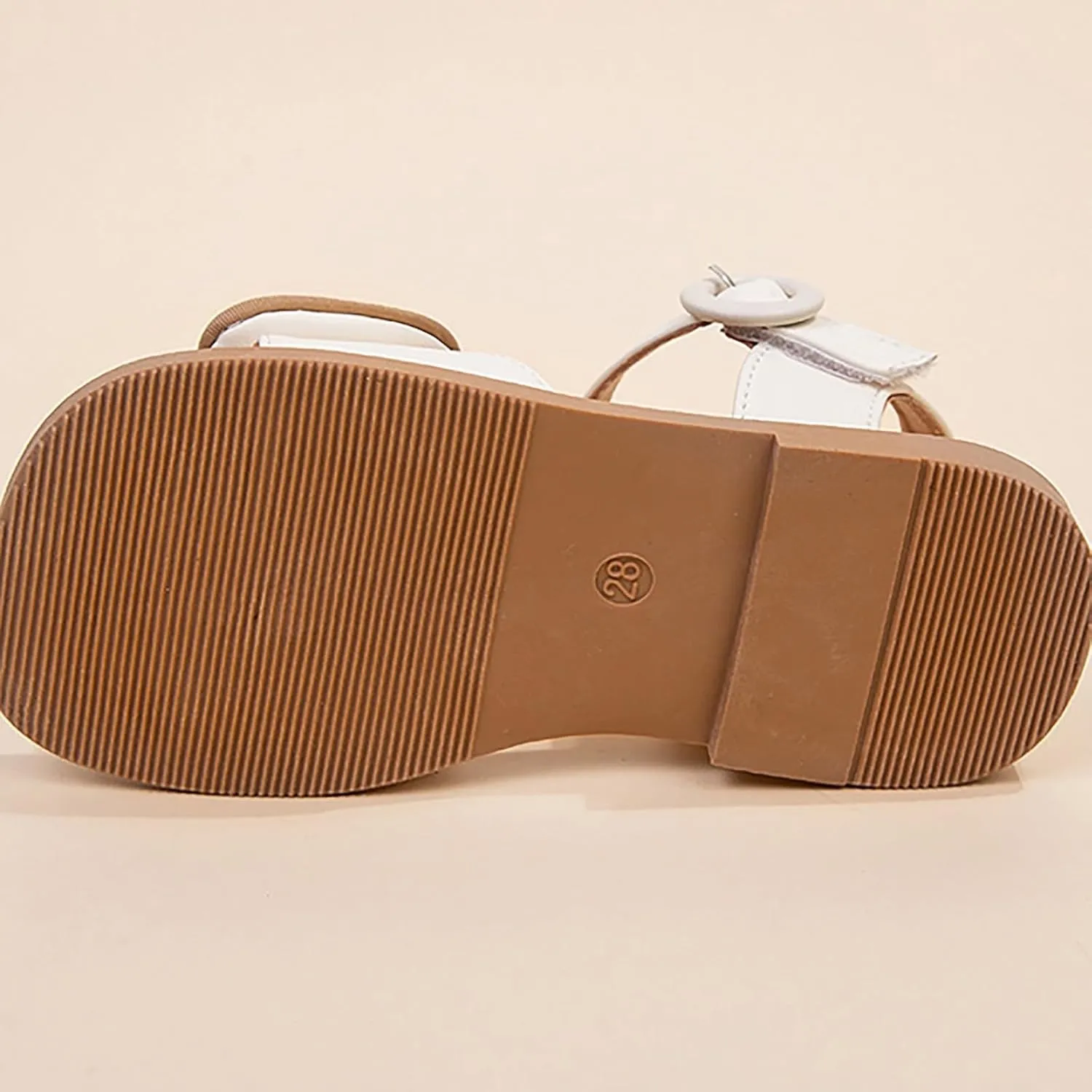 Kids Girls Dress Sandals Cute Bow Soft Rubber Flats Summer Open Toe Princess Flat Shoes with Adjustable Straps