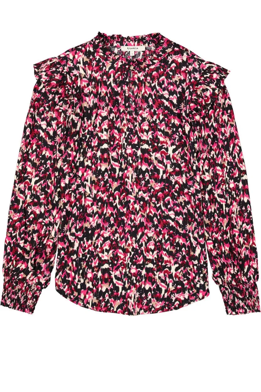 Ladies Shirt - Roze Dessin
