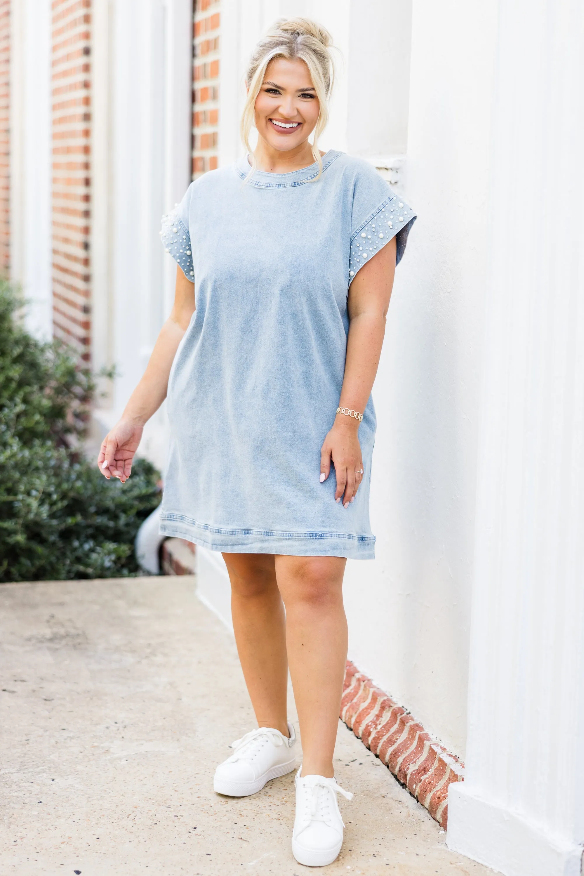 Life of The Tailgate Dress, Light Blue