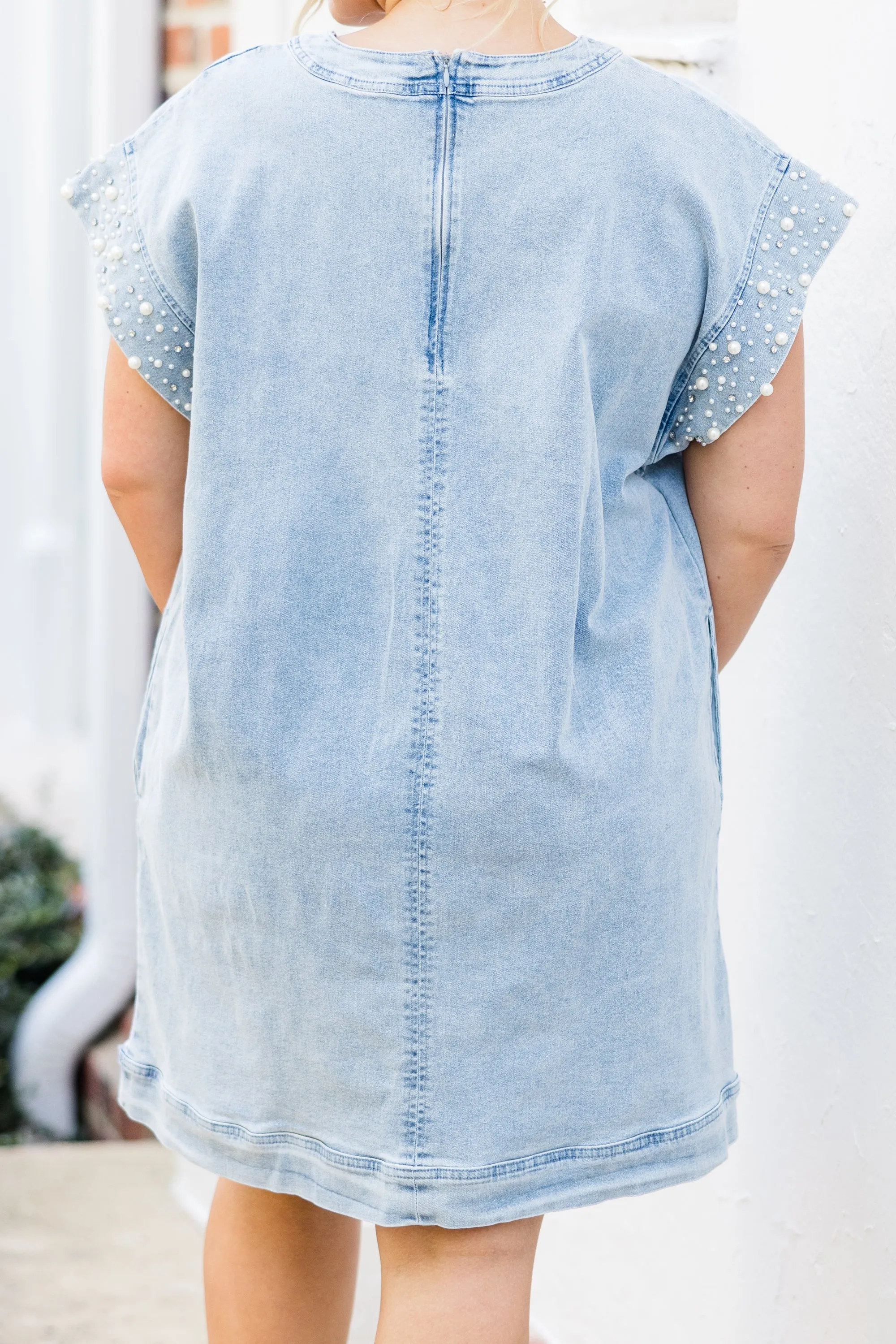 Life of The Tailgate Dress, Light Blue