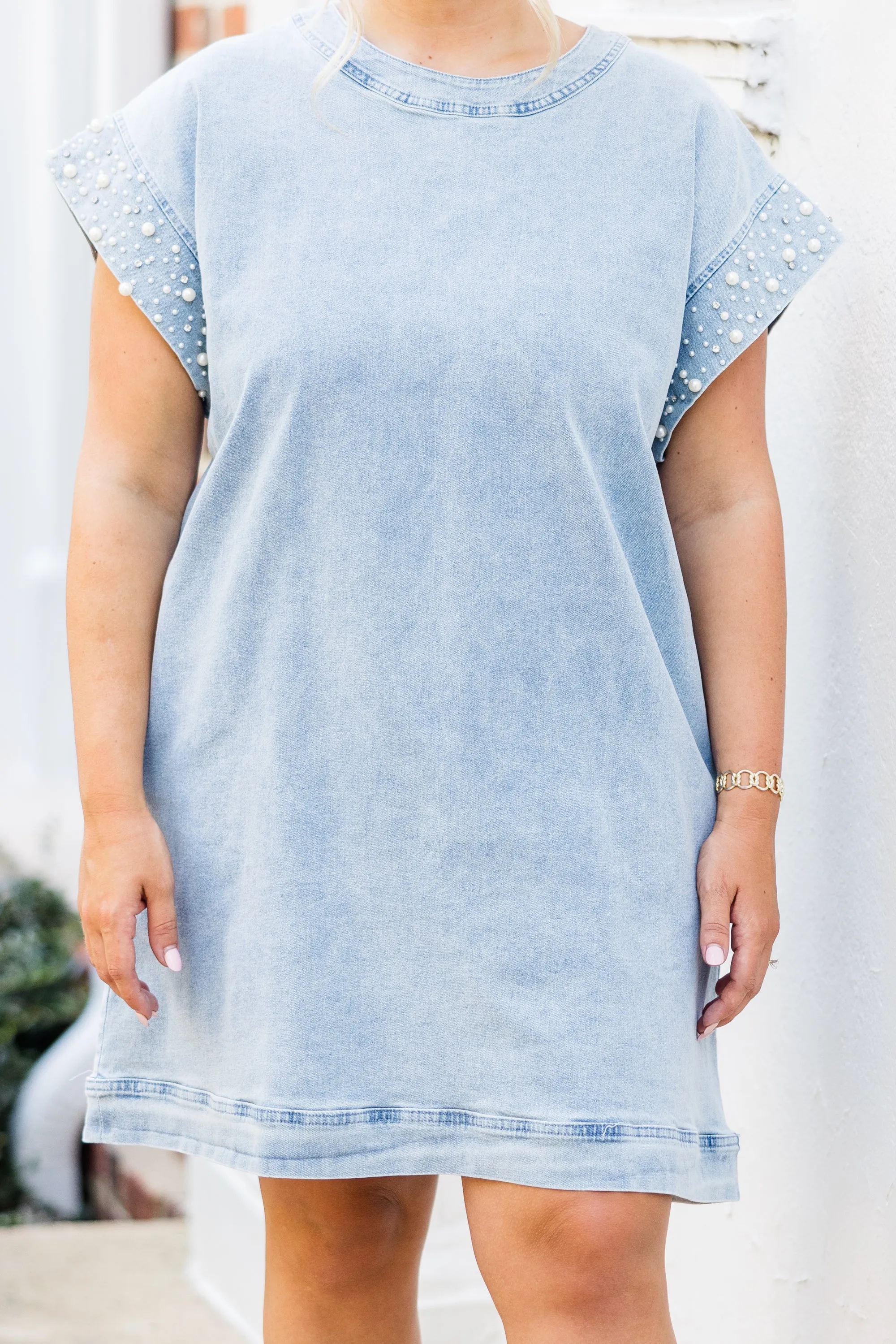 Life of The Tailgate Dress, Light Blue