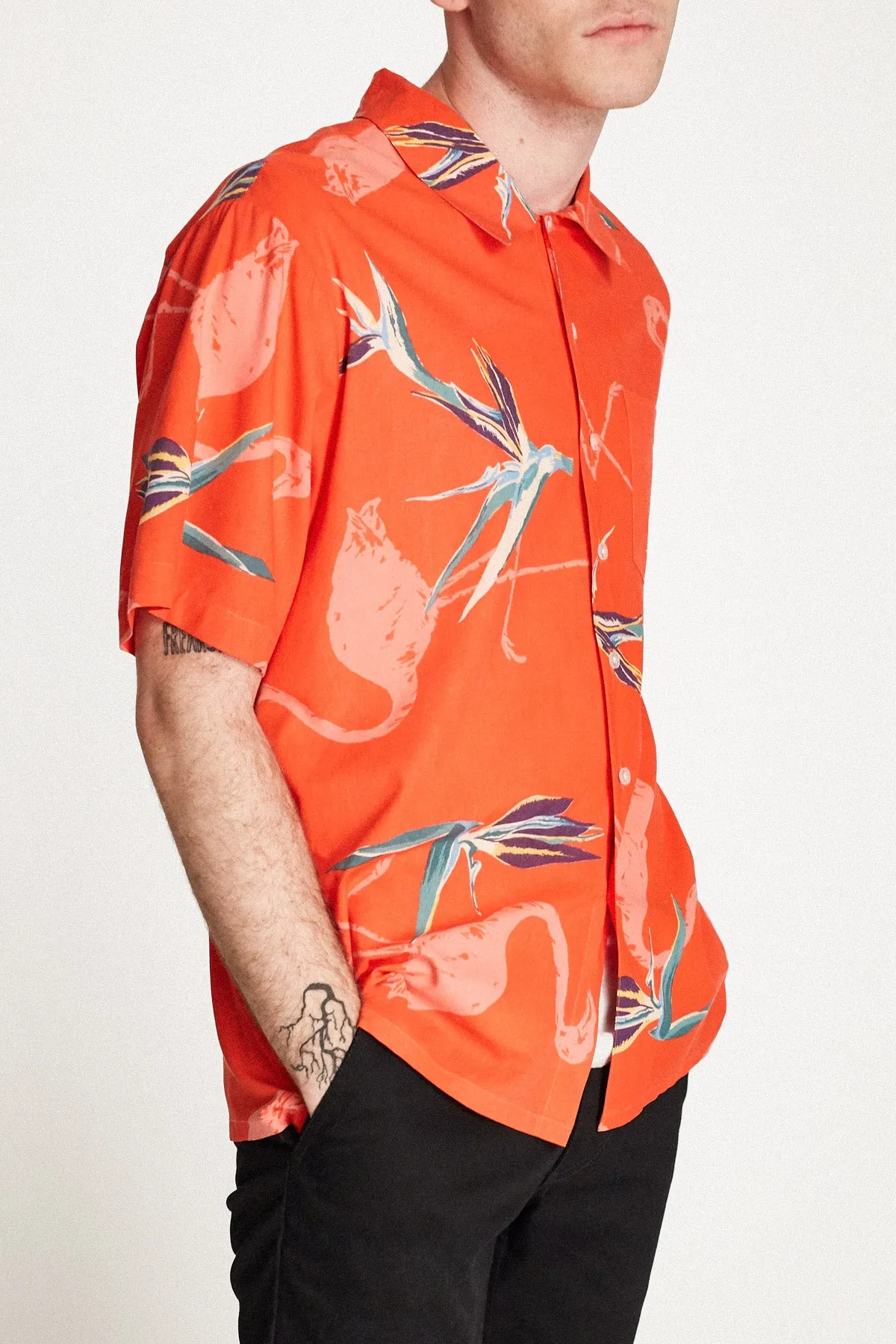 Lovitz S/S Woven - Red Pepper