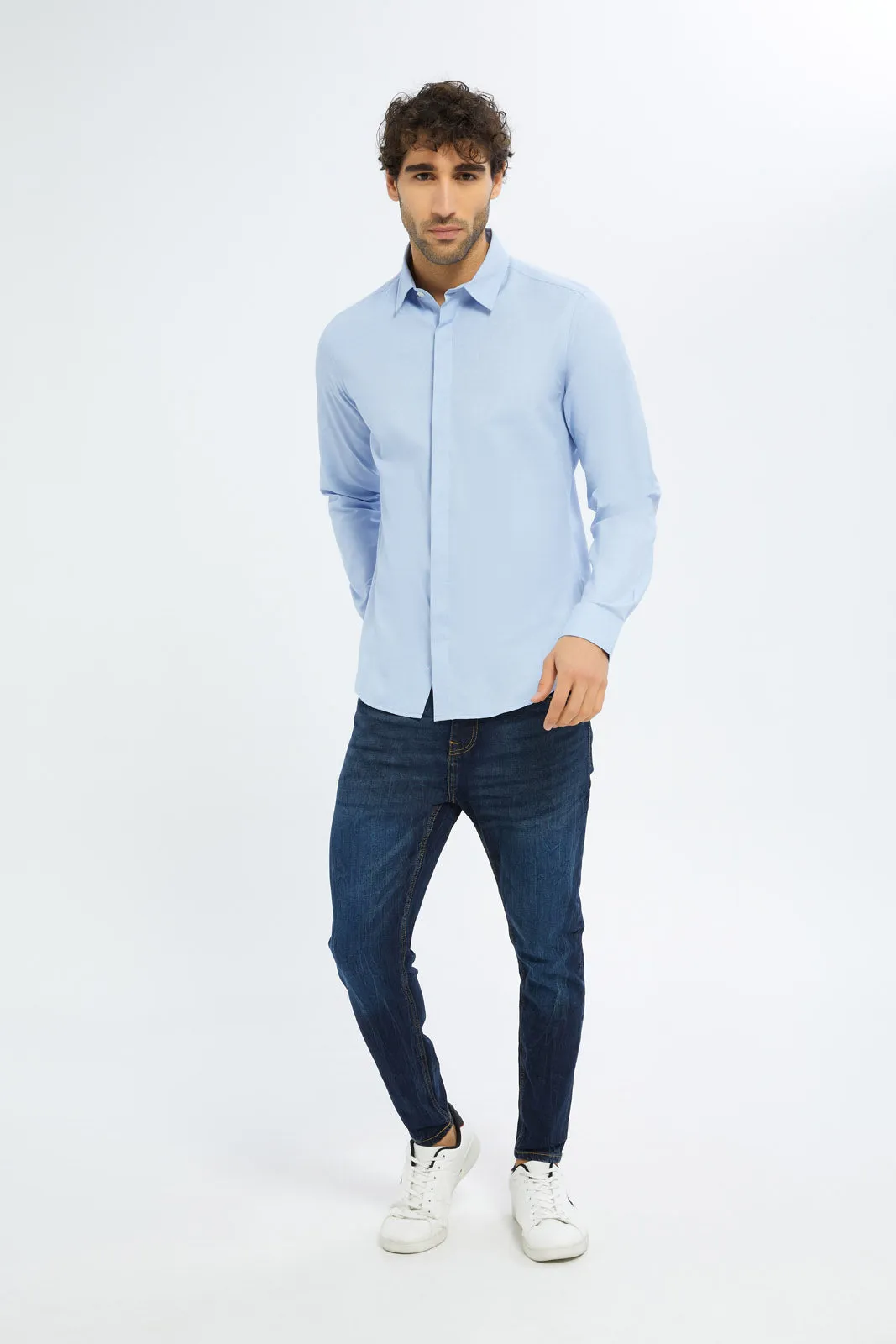 Men Navy 5-Pocket Skinny Fit Jeans