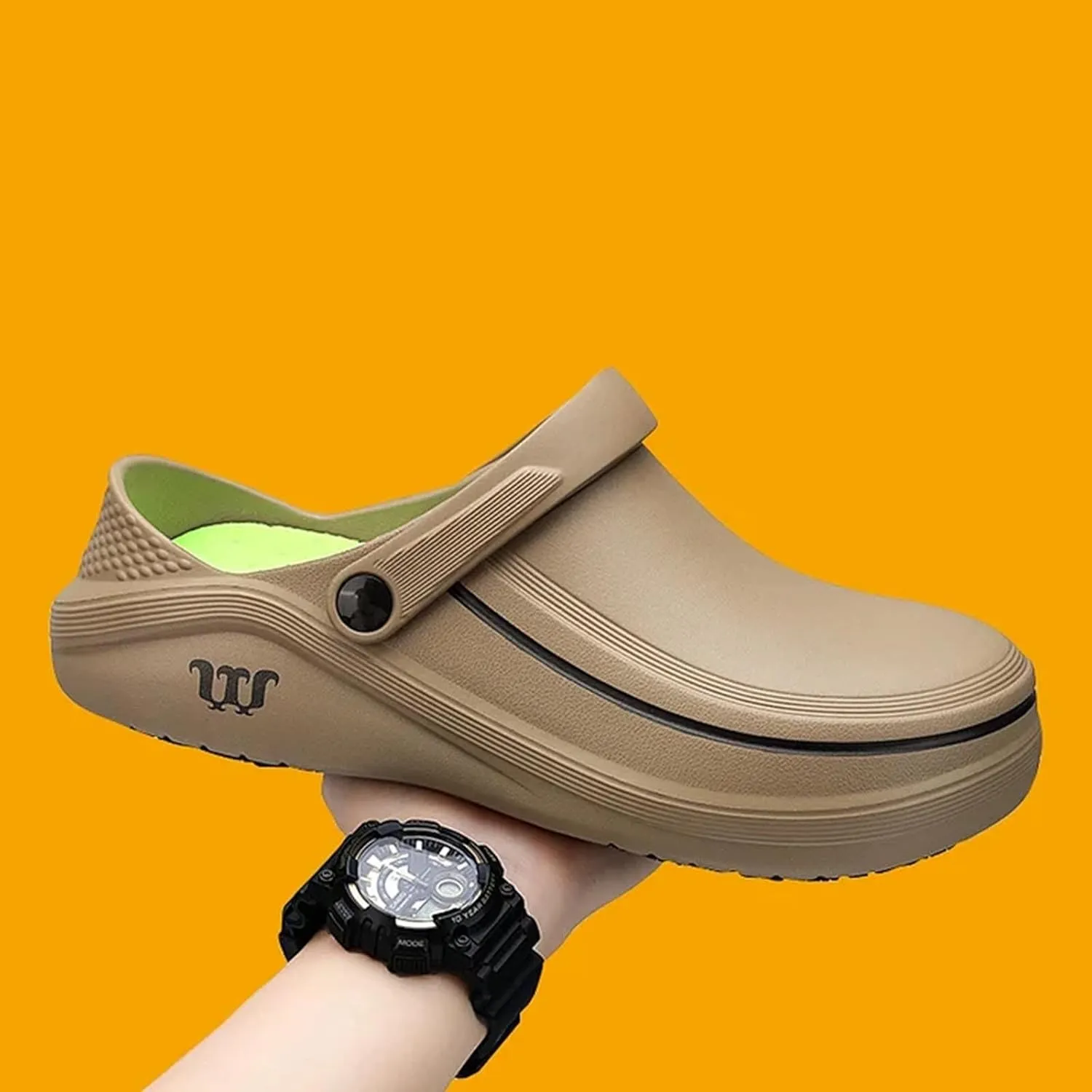 Men's Casual Work Toe Toe Solid Color Soft Sole Fashion Sandals Double Strap Sandals Men Slippers