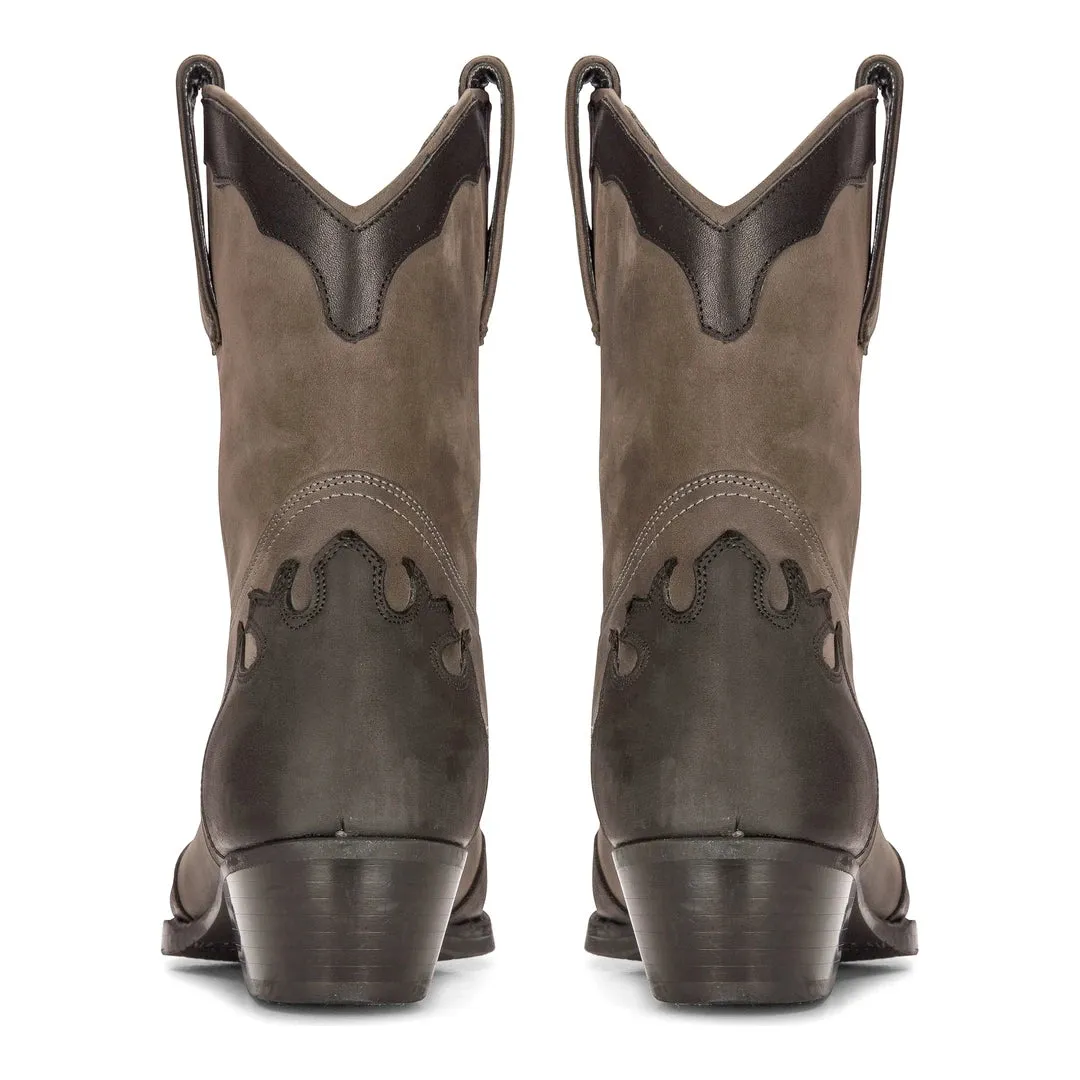 Mens High Western Boots Real Leather Riding Dancing Hunting Cowboy Vintage Pointed Toe