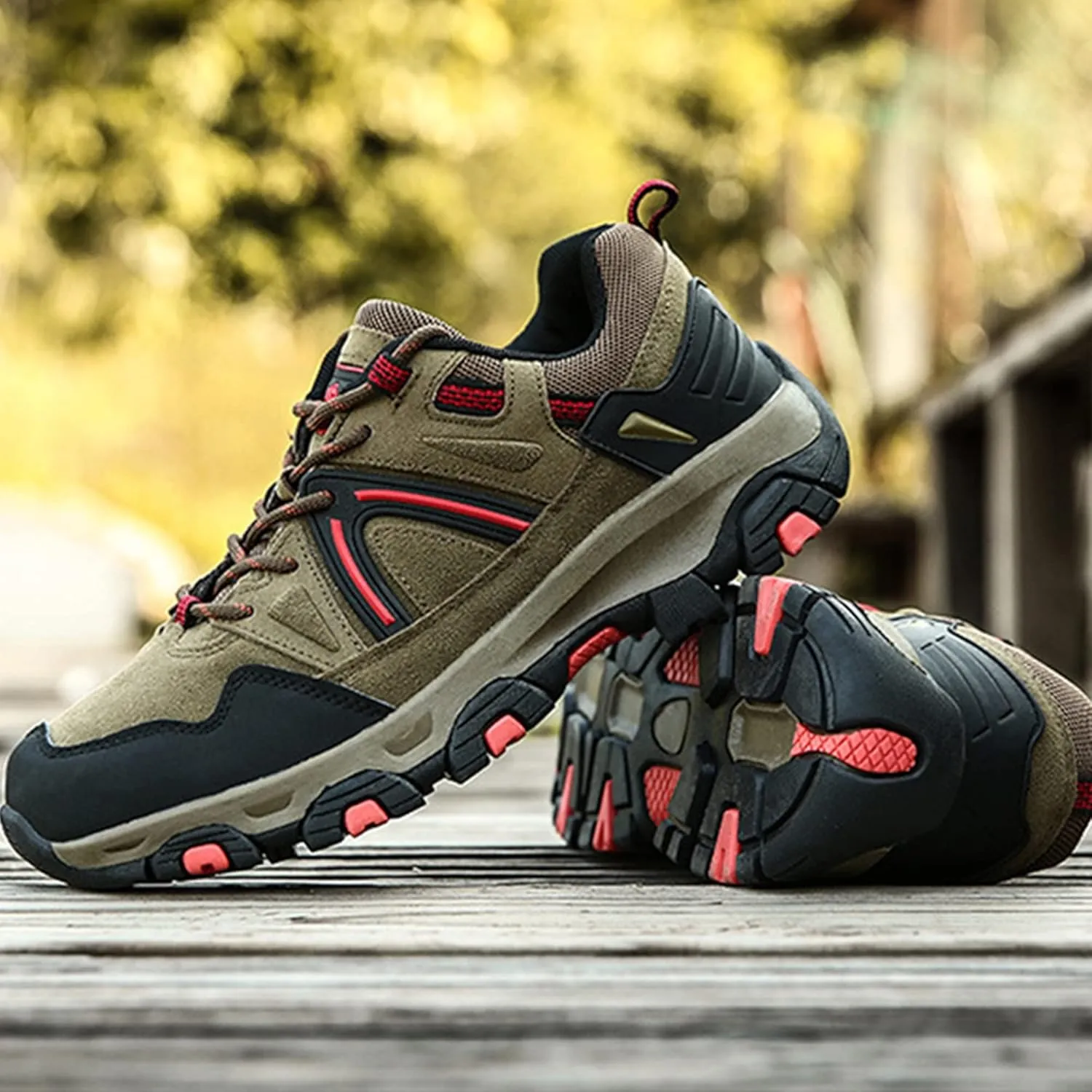 Mens Hiking Shoes Winter Casual Travel Shoes Non-Slip Lightweight Comfortable Outdoor Trail Trainers
