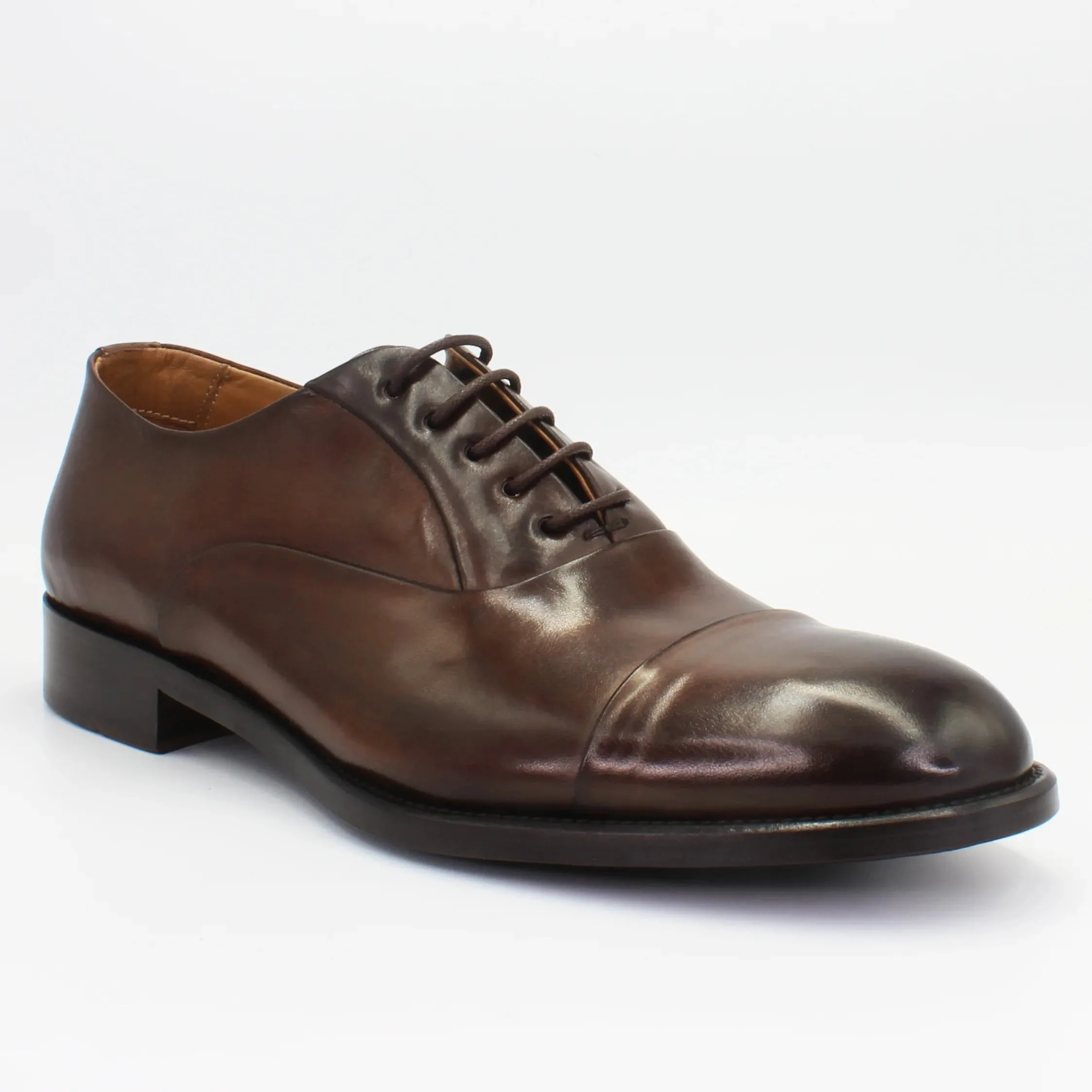 Men's Oxford in Calf Leather Montecarlo T.Moro Brown (BRU11278)