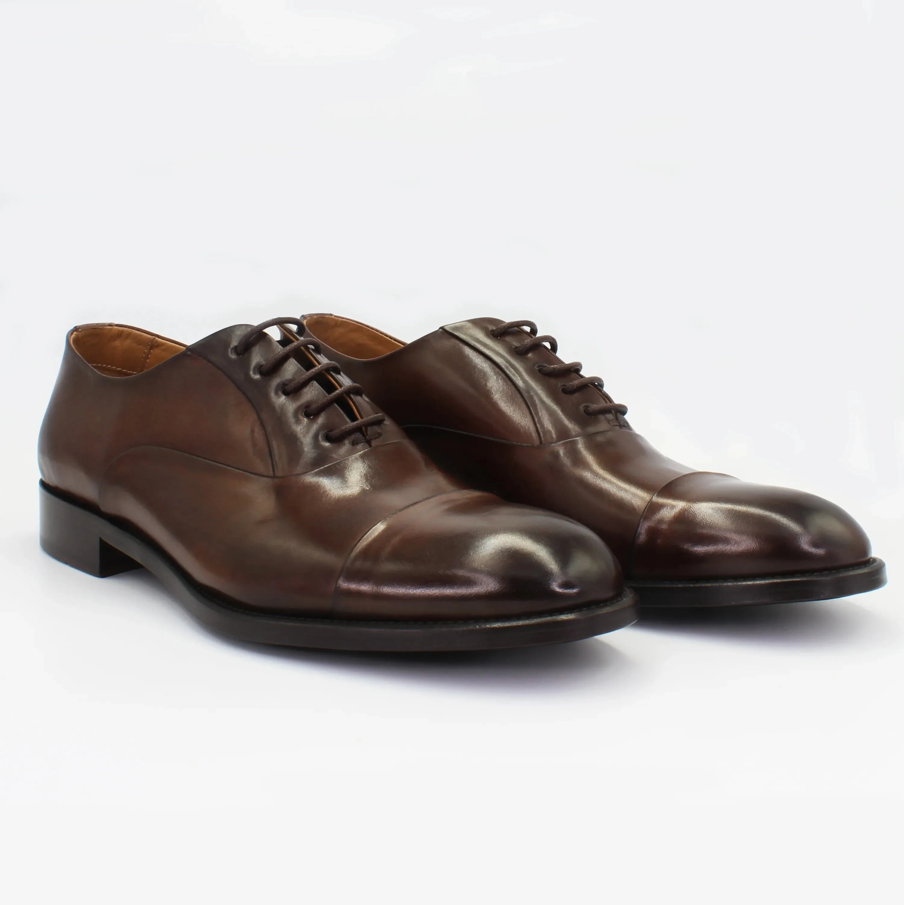 Men's Oxford in Calf Leather Montecarlo T.Moro Brown (BRU11278)