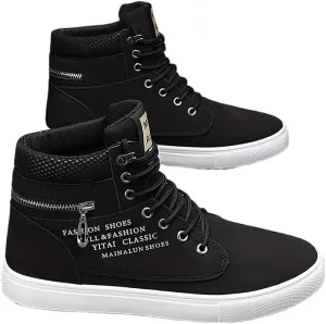 Men's Trendy Lace-Up Skate Shoes for Walking, Jogging, and Travel - Non-Slip Comfort