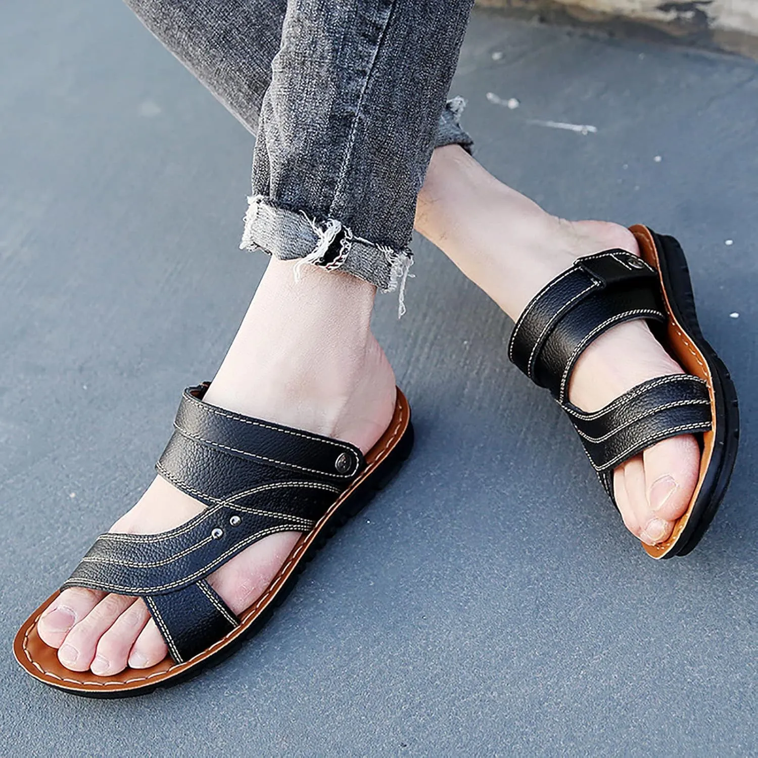 Mens Water Sandals Slides for Men Men's Sport Sandals Outdoor Hiking Sandal Mens Beach Sandals Beach Sandals