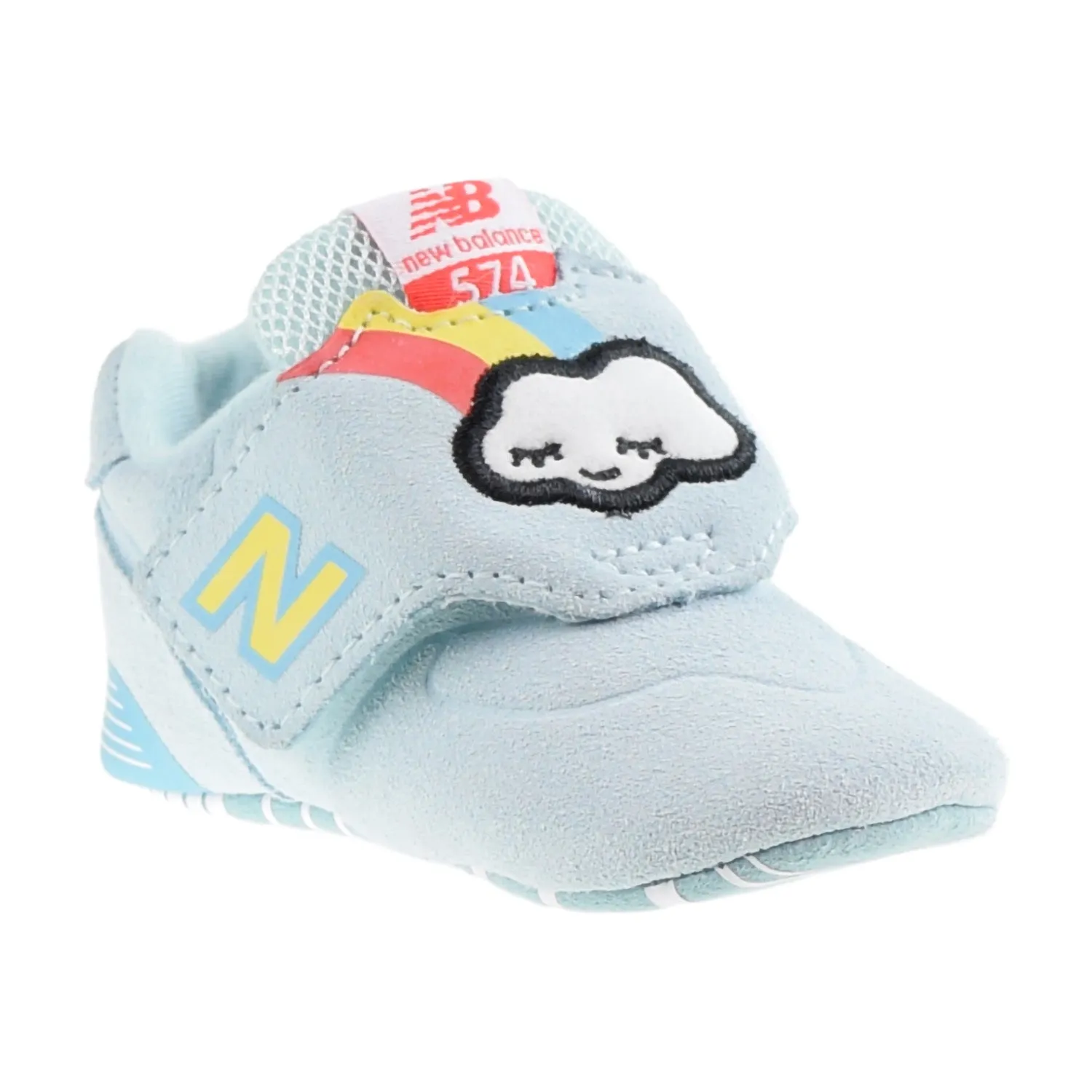 New Balance 574 Crib Shoes Pale Blue-White
