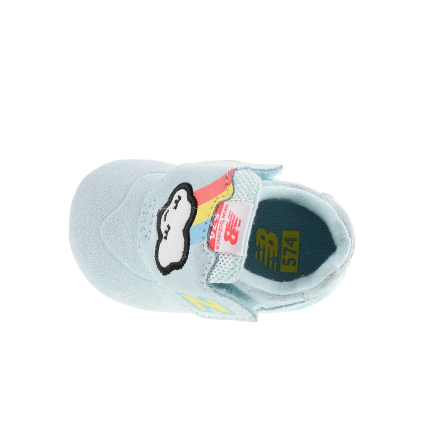 New Balance 574 Crib Shoes Pale Blue-White