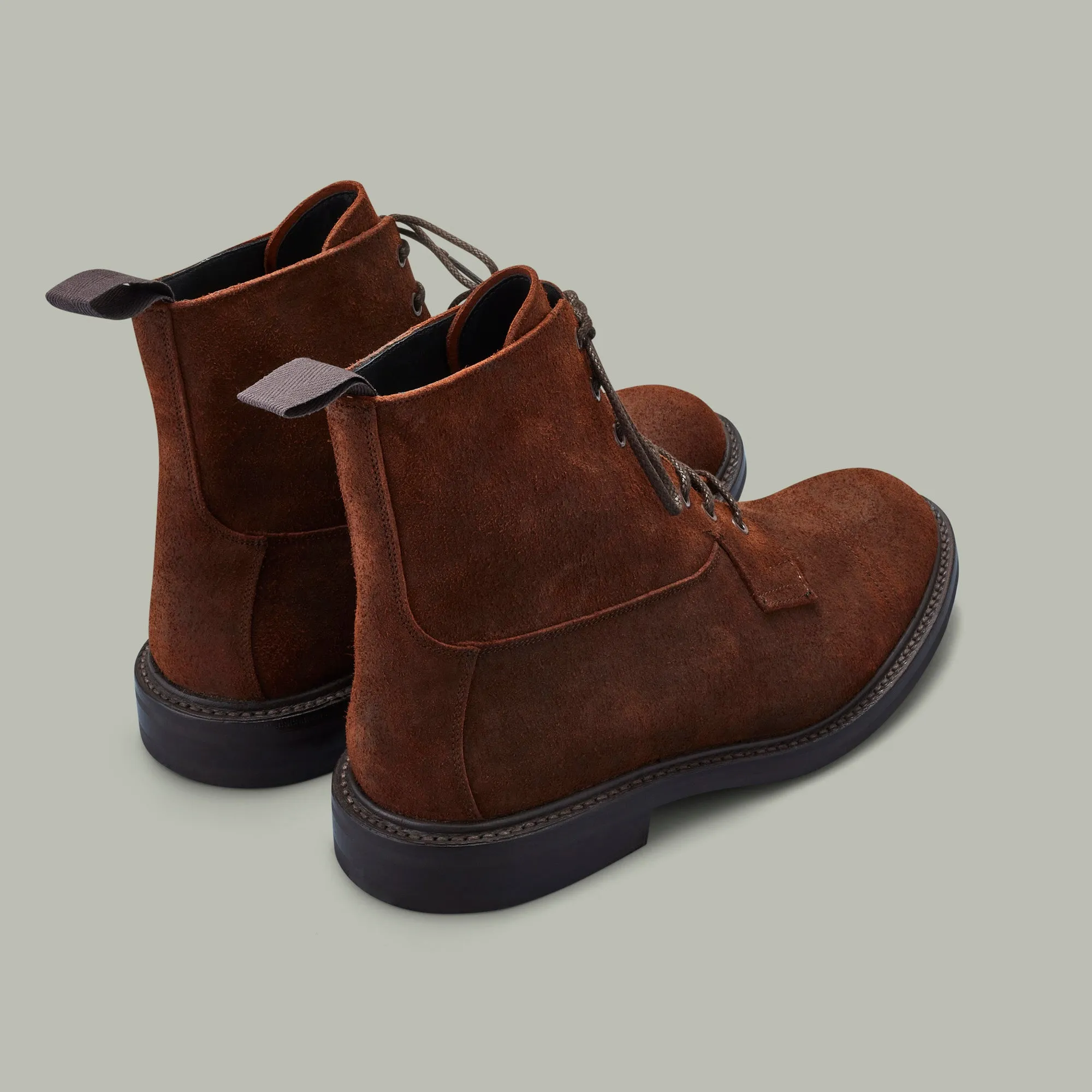 Northwood Waxed Suede Boot - Dainite Sole [WALNUT]